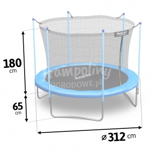 Батут 10 футов, 312 см., внутренняя сетка